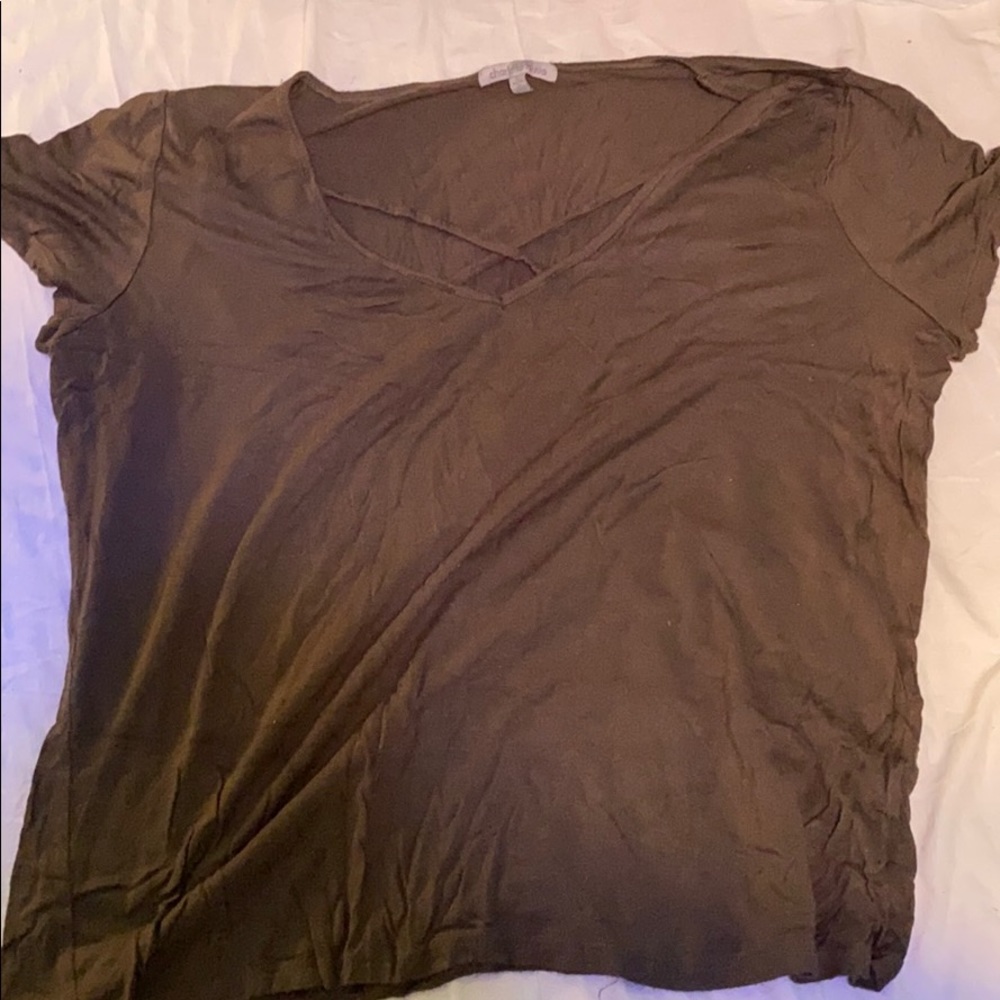 charlotte russe army green shirt